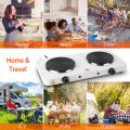 Hot Plate Double Burner Electric Hot Plate For Flexible Precise Table Top Cooking Electric Coil Hot Plate Stove Electric Heater Stove Hot Cooker Plate Induction Cooker Multifunctional Kitchen Appliance 3000W Stainless Steel Body. 