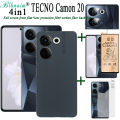 BLKNAIM 4in1 Phone Case  For Tecno Camon 20/ Camon 20Pro/Camon 20Pro 5G Phone Case Soft Silicone Phone Case+Ceramic Membrane tempered glass+Lens Film+Back film. 