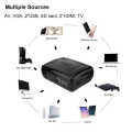 Home theater projector 1080P stereo surround sound 16.7K HD Multiple sources - LED supprots Long lamp life. 