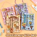 Cute Capibara Labubu Stationery Set 3D with Notebook Study Stationery Kit Ruler Students Back to School Gift. 