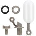 3-Piece Float Valve Set, 1 / 2-Inch Water Supply Pipe Float Valve with Adjusting Arm for Swimming Pool, Aquarium (Gray). 