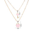 2Pcs/set Couple Necklace for Women Men Romantic Key Lock Heart Pendant Necklaces. 