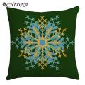 Hidden Zipper Pillow Case Christmas Square Pillow Case Festive Snowman Reindeer Snowflake Tree Print Home Decor Cushion Cover 45x45cm Perfect for Sofa Bedroom Southeast Asian Buyers' Favorite. 