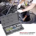 40pcs/lot Steel Combination Socket Wrench Bits Set For Motorcycle and Cars Screwdriver with Storage Box Repair Tool Kit. 