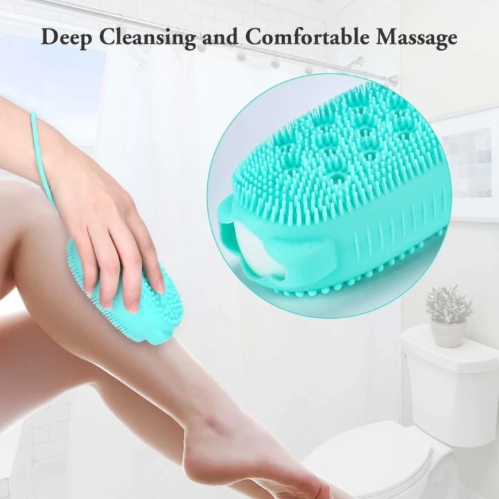 Silicone%20Bath%20Body%20Brush%20Exfoliating%20Massage%20Silicone%20Loofah%20Body%20Scrubber,%20Silicone%20Shower%20Sponge,%20Double%20Sided%20Rubber%20Scrub%20Body%20Brush%20for%20Men%20Women%20Baby%20Boys%20and%20Girls%20-%20Image%203