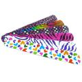 Animal/Heart Print Slap Bracelets 9 inch Assorted Colors (Pack of 25). 