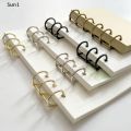 Sun1> 2pcs Metal 3 Rings Binder Notebook Hinged Rings Album Spiral Binder Rings Loose Leaf Circle Binding Clip Scrapbook Accessories well. 