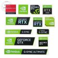 2pcs NVIDIA GEFORCE GTX RTX G-Sync Radeon Vinyl Sticker Label Tag For Graphic Card, Laptop, Desktop Computers. 