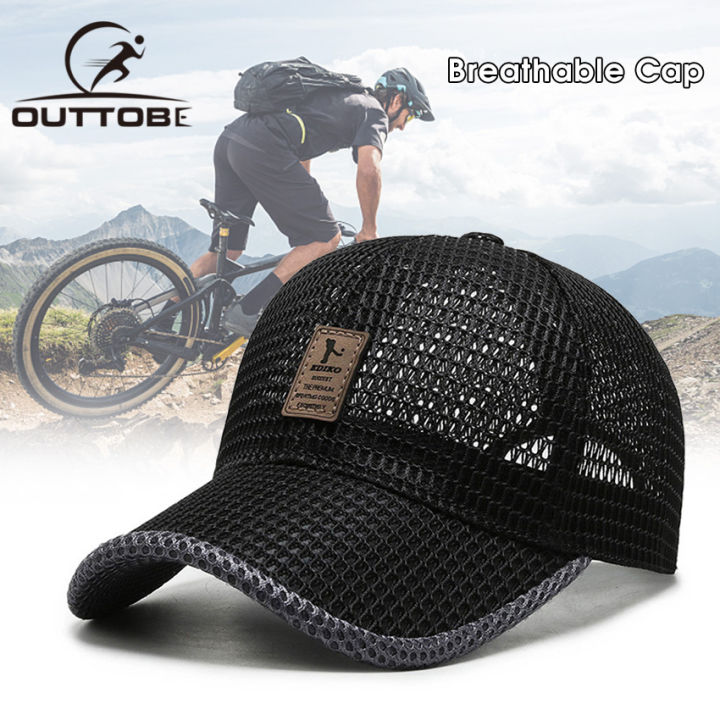 Outtobe Men s Baseball Cap Summer Baseball Hat Golf Short Brim Hat Thin Breathable Fashion Cap Sun Mesh Big Head Circumference Peaked Cap Daraz.lk