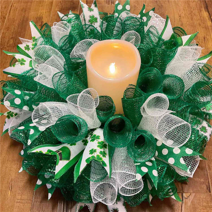 4%20Roll%20Plastic%20Mesh%20Flower%20Packing%20Gauze%20Green%20White%20Wired%20Edge%20Ribbon%2010%20Inch%20X%2030%20Feet%20Poly%20Deco%20Mesh%20Ribbon%20-%20Image%204
