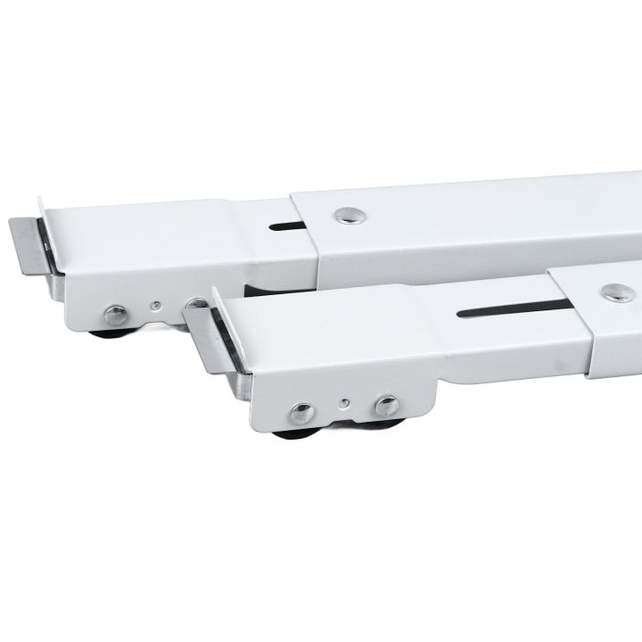 Washing Machine Dolly Washing Machine Mobile Roller Extendable Iron White 16 Wheels Low Noise High Load Bearing with Brake