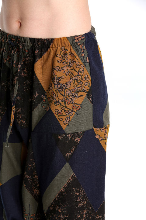 Yfashion%20Men%20Cotton%20Harem%20Pants%20Summer%20Plus%20Size%20Ethnic%20Style%20Printing%20Cotton%20Linen%20Pants%20Casual%20Loose%20Drop%20Crotch%20Trouser%20-%20Image%203