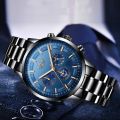 New Premium Stainless Steel / Leather Strap Luxury Men Watch Quartz Analog Business Chain Casual Wrist Dial LIGEx Watches For Boys Gents Black Blue White Brown High-Five LK. 