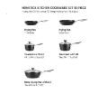 Induction Cookware Set, Fadware Pots and Pans Set Nonstick, Dishwasher Safe Pan Sets for Cooking, Utensils Set w/Frying Pans, Saucepans & Stockpot, Kitchen Essentials for New Home cooktops and  ranges. 