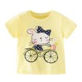 Kids T-Shirt 2-8 Years Baby Girl Cotton T-shirts Cartoon Pattern Cute For Girls Children Summer Short Sleeve Infant Clothing. 