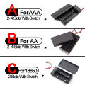 2 3 4 Slots Aa Aaa Diy Holder Storage Case Box With Switchcover For 18650 Aa Standard Container. 
