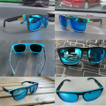 Sunglass Sunglasses Polarized Sunglasses Luxury shades Sunglasses Women Men Unisex Sunglasses Eyewear Fashion Sports Riding Sunglasses Classic Sport UV400 Protected Blue Black Blue Grey Multicolor Frame Mirror Blue Lens. 