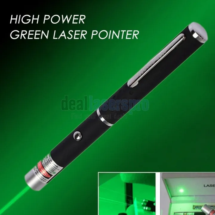 High Powered Green Laser Pointer Rechargeable Adjustable Beam Green ...