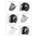 TopZ Store Open Face Helmet Visor Motorcycle Helmet Bubble Lens 3-Snap Bubble Wind Shield Visor Anti-UV Shield Visor Helmet Accessories. 