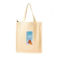 Heavy Duty Brown Eco Friendly Large Canvas Tote Bag with Zipper - 14.5 inches (L) * 3 inches (W) * 16 inches (H) - Holds up to 15kg. 