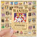 New specials 10/30/50pcs Anime One Piece Wanted Posters Stickers for Kids DIY Phone Laptop Car Wall Waterproof Cool Luffy Zoro Sticker Toys. 
