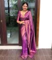 Women's Kanjivaram Soft Silk Saree With Blouse Piece (Purple). 