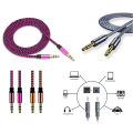 3.5mm Aux Cable Male To Male High-Quality Durable Multi-Purpose Usage 1 Meter Cable (Random Color). 