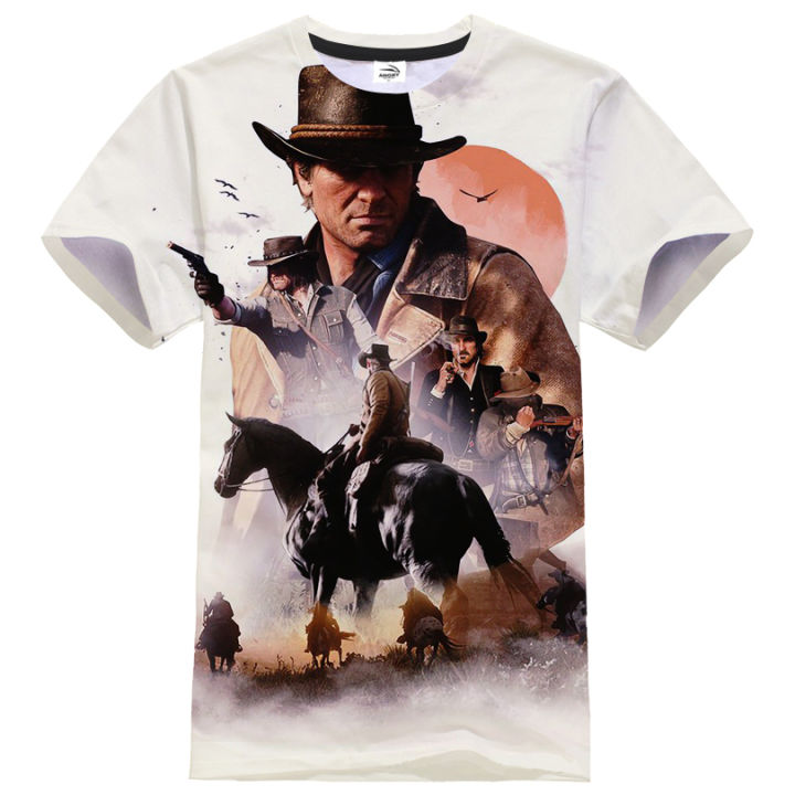 Red Dead Redemption 2 Oversized T-shirt Men Women Game 3D Printed Streetwear RDR2 Hip Hop Tshirt Casual Harajuku Streetwear Tops