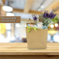 Kraft Paper Bags 50Pcs 5.9X3.14X8.2 Inches Small Paper Gift Bags with Handles Shopping Bags Brown Paper Bags. 