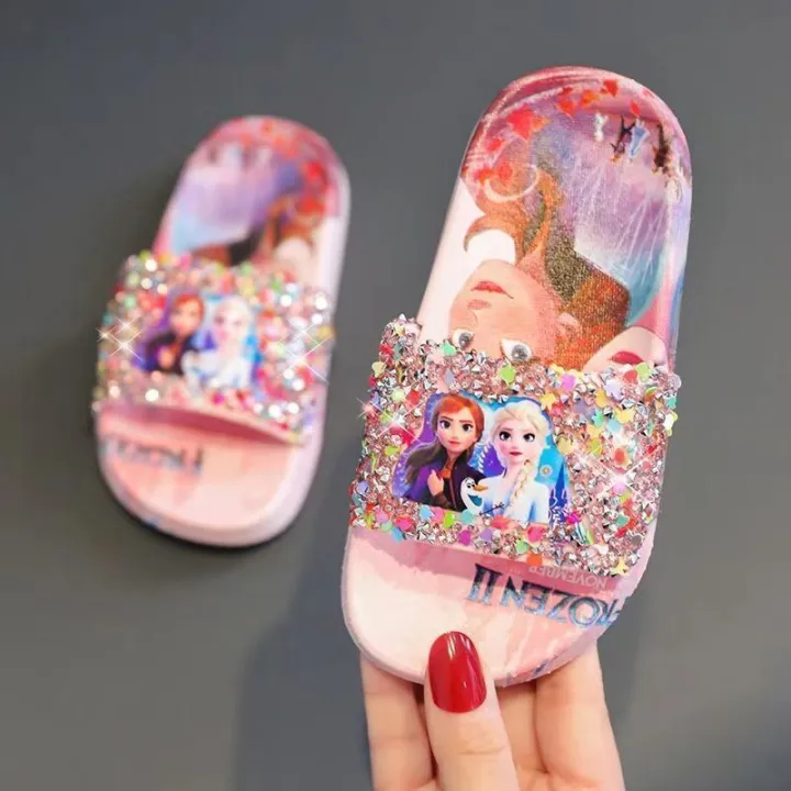 Princess%20Elsa%20Children's%20Slippers%20Summer%20Girls%20Indoor%20Soft%20Bottom%20Non-Slip%20Frozen%20Little%20Girl%20Cute%20Crystal%20Shoes%20-%20Image%205