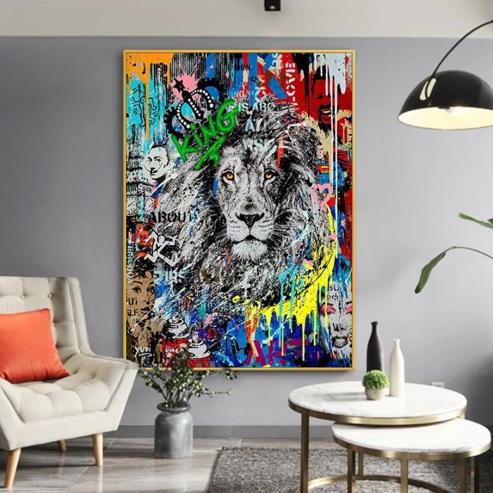 Abstract%20Lion%20Animal%20Graffiti%20Art%20Canvas%20Oil%20Painting%20Print%20Poster%20Pop%20Art%20Wall%20Picture%20for%20Living%20Room%20Home%20Decoration%20No%20Frame%20-%20Image%202