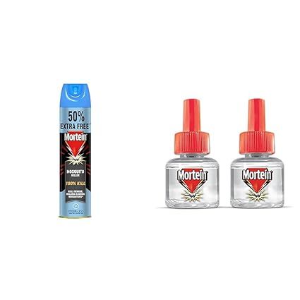 Mortein 400 ml - Odourless, Mosquito Killer Spray & SmartPlus 45ml x 2 (Twin Pack) Mosquito Repellent Liquid Refills | No Chemical Smell Mosquito Spray | Spray + Refill Combo Pack FROM (INDIA) SAM