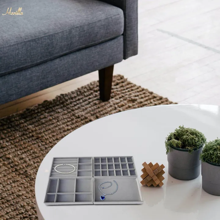 4%20Pieces%20Jewelry%20Trays%20Organizer,%20Insert%20Divider%20Durable%20Display%20Case%20Storage%20Container%20Holder%20for%20-%20Image%204