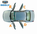 Car Door Interior Handle,For Geely LC Panda 1.0 1.3 Panda Cross Front & Rear Right Side Micro Panda Inner Door Handle. 