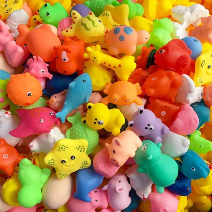 13%20Pcs%20Cute%20Baby%20Toy%20Bath%20Toys%20Squirt%20Kids%20Float%20Water%20Tub%20Rubber%20Bathroom%20Play%20-%20Image%202