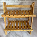 Wooden Tea Corner Rack 2 Tier Solid Wood Kitchen Shelf Multi-Purpose Plant Holder or Spice Organizer. 