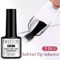 LILYCUTE 7ML Soft Gel Nail Tips Adhesive Glue 3 IN 1 Clear Nail Extension Function Adhesive Nail Gel Long Lasting Manicure. 