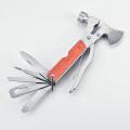 14 in 1 Multi Functional Multi Tool Stainless Steel and Wooden Claw Hammer and Axe. 