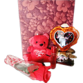Valentine Gift Pack , anniversary gift pack -birthday gift pack for girlfriend ,  birthday gift pack for wife ,  birthday gift pack for sister with  a teddy bear, a red rose , a perfume and a statue gift for your lovers. 