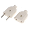 2 Pin EU Plug Male Female electronic Connector Socket Wiring Power Extension. 