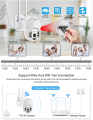4MP PTZ Wifi Camera H.265 Auto Tracking Wireless IP Camera 4x Digital Zoom AI Human Detection Dual Light Source Okam Pro. 