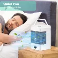 Fifth Generation Desk Evaporative Air Cooler Portable Cooling Fan With Handle Air Conditioning Fan Evaporative Air Cooler. 