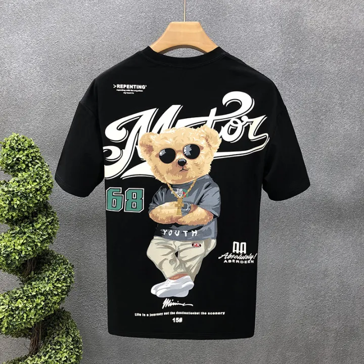 S-5XL%20Cotton%20T%20Shirts%20For%20Men%20High%20Quality%20Bear%20Printed%20Crewneck%20Short%20Sleeve%20T-Shirt%20New%20Fashion%20Tops%20Men%20Clothing%20366%20-%20Image%204
