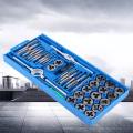 40 Pcs/set Hardened Metric Tap & Die Set Screw Thread Taper Hand tools. 