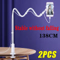 138cm Cell Phone Holder with Handle Desktop Holder Bedside Extension Holder Creative Spiral Holder Straight Stands. 