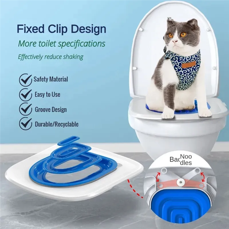 Plastic Cats Toilet Training Kit Reusable Puppy Cats Litter Mat