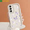 UCUC for Samsung A15 4G / A15 5G Back Cover Crystal Butterfly Ladder Camera Soft Rubber Protection Phone Case. 