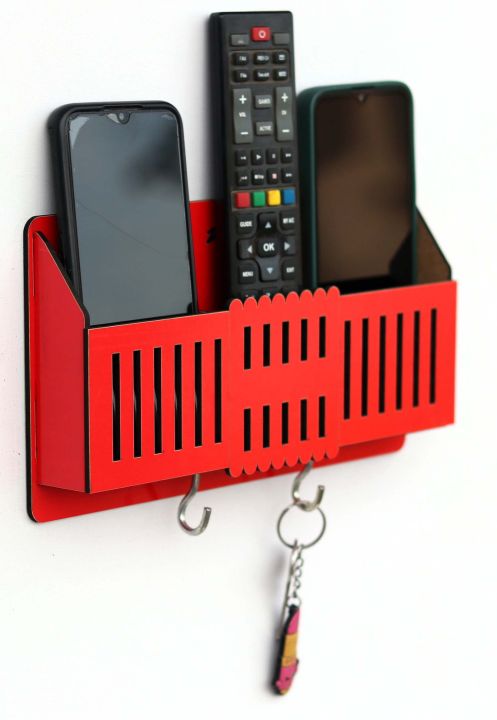 Multi Purpose Wall Mounted Remote Control Stand, Mobile Holder, Key ...