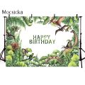 Safari Theme Backdrop Jungle Birthday Photo Booth Wild One Birthday Supplies Photocall. 