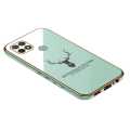 Hontinga for OPPO A15 A15S Back Cover Luxury 6D Plating Cartoon Lucky Deer Side Pattern Case Soft Silicone Square Phone Cases. 